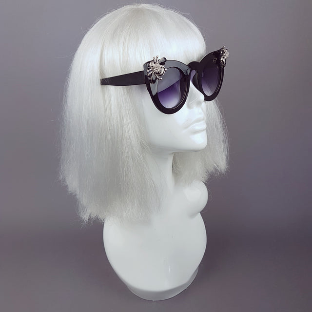 "Zumbido" Silver Jewelled Bee Sunglasses