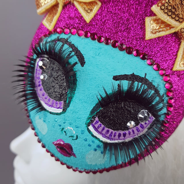 "Pipsy Popsy" Hand Painted Doll Face Fascinator