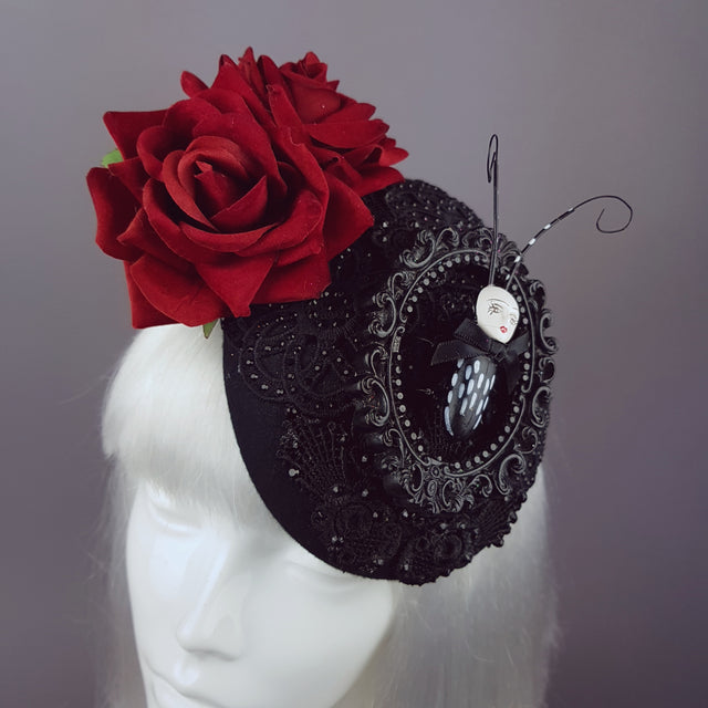 "Doombug" Red Rose Bug Dollface Hat