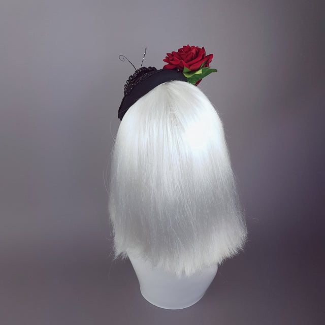 "Doombug" Red Rose Bug Dollface Hat