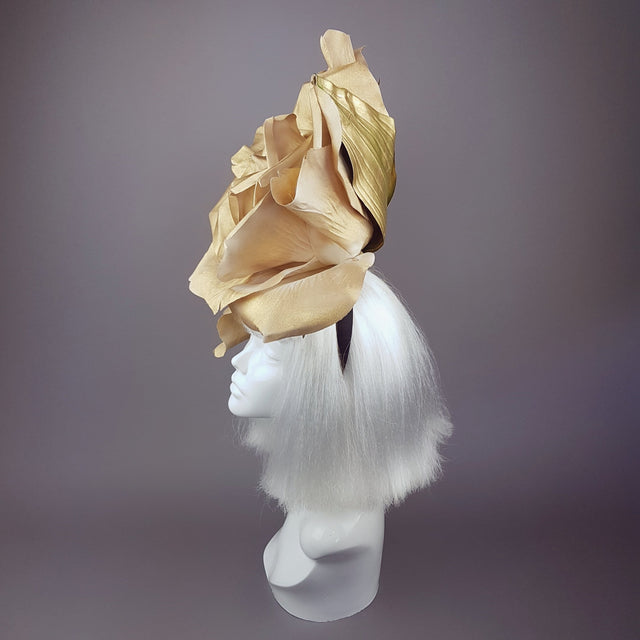 "Turaya" Giant Gold Rose Headdress