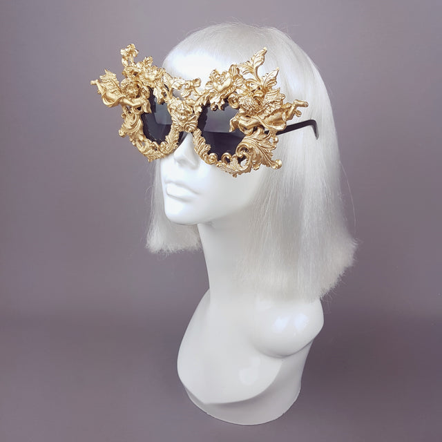 "Angelo" Gold Filigree Ornate Sunglasses