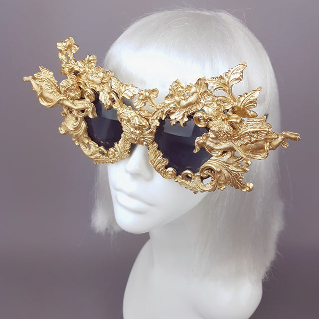 "Angelo" Gold Filigree Ornate Sunglasses