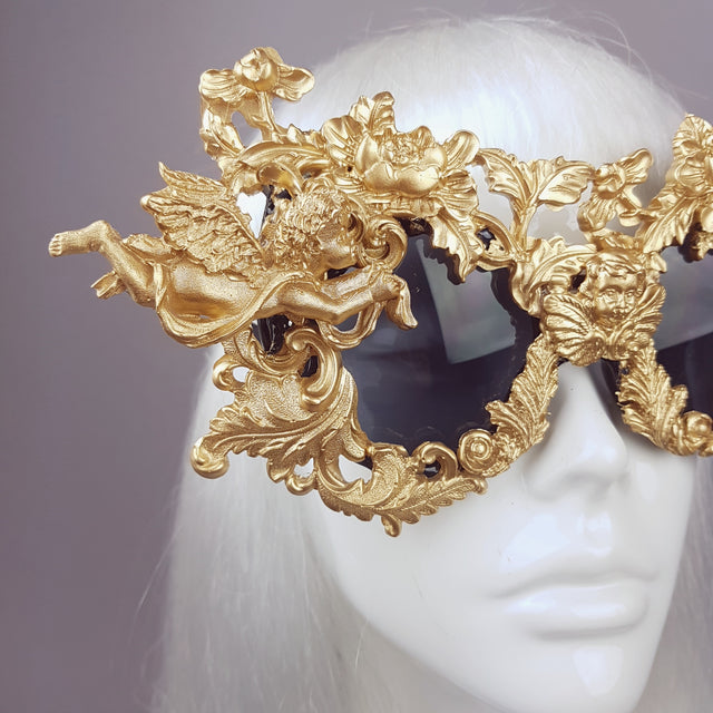"Angelo" Gold Filigree Ornate Sunglasses