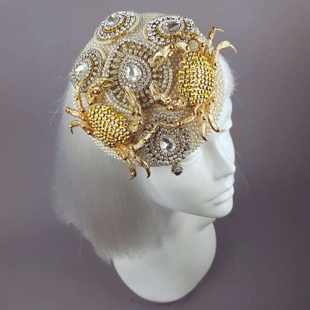 Gold & Pearl Crab Hat 'Crabe D'or'
