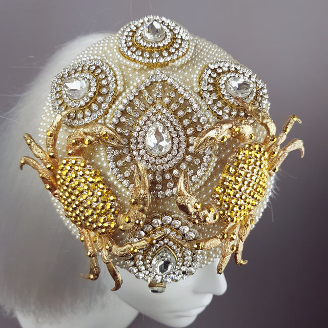 Gold & Pearl Crab Hat 'Crabe D'or'