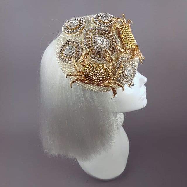 Gold & Pearl Crab Hat 'Crabe D'or'