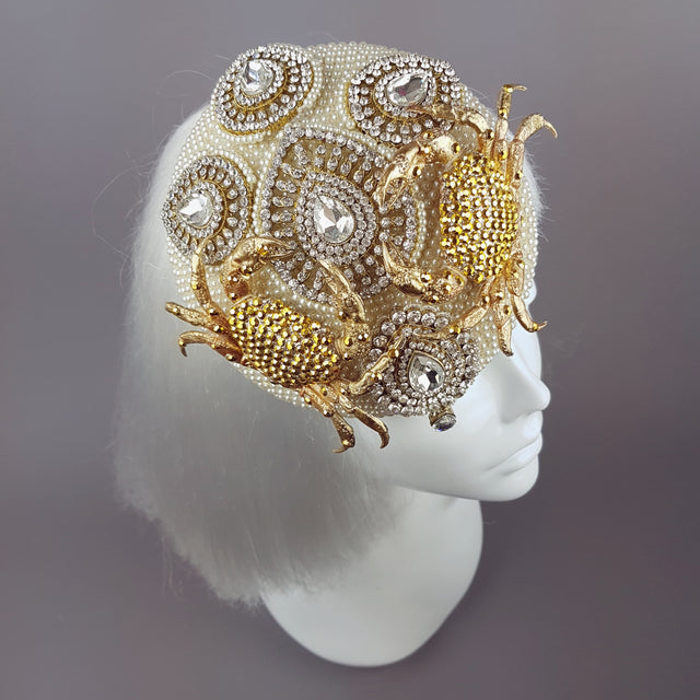 Gold & Pearl Crab Hat 'Crabe D'or'