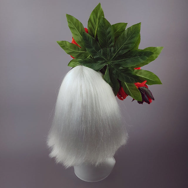 "Arethusa" Chrysanthemum & Hummingbird Headpiece