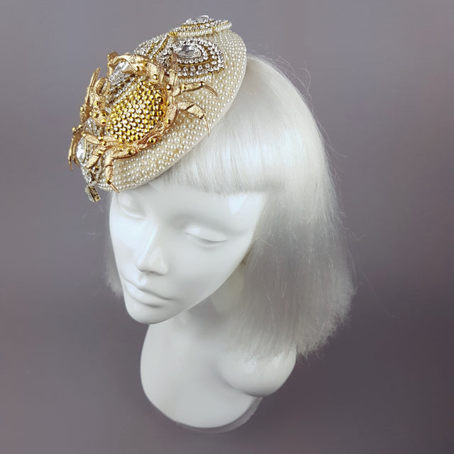 Gold & Pearl Crab Hat 'Crabe D'or'