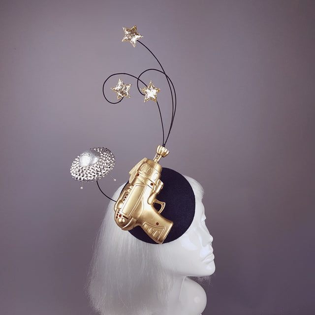 "Zapp" Alien Retro Ray Gun UFO Space Barbarella Fascinator Hat