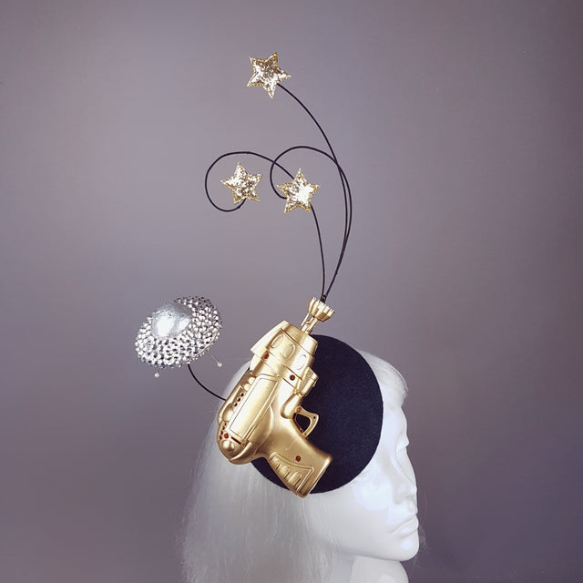 "Zapp" Alien Retro Ray Gun UFO Space Barbarella Fascinator Hat