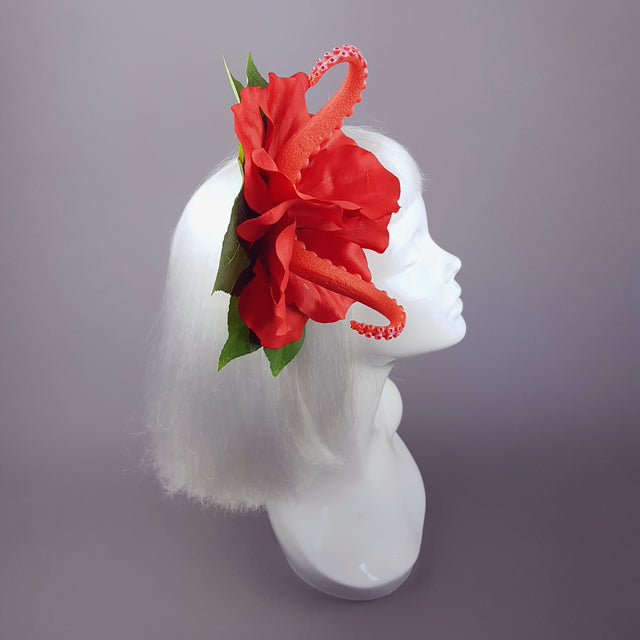 "Entwine" Red Hibiscus Tentacle Headband
