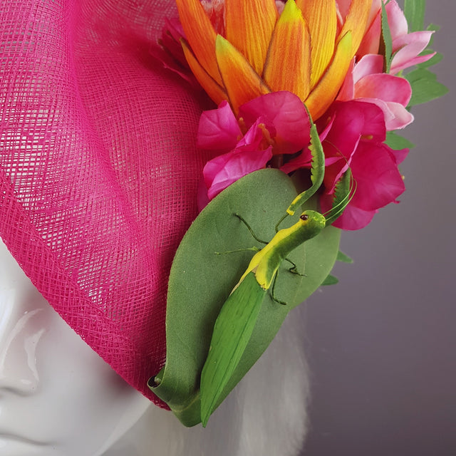 "Strelitzia" Colourful Tropical Flowers Fascinator Hat