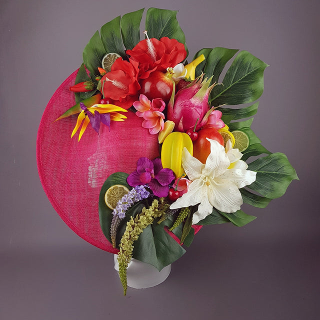 "Carmen" Colourful Tropical Flower & Fruit Hat