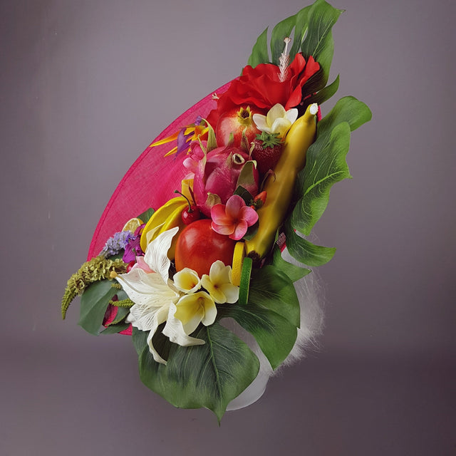"Carmen" Colourful Tropical Flower & Fruit Hat