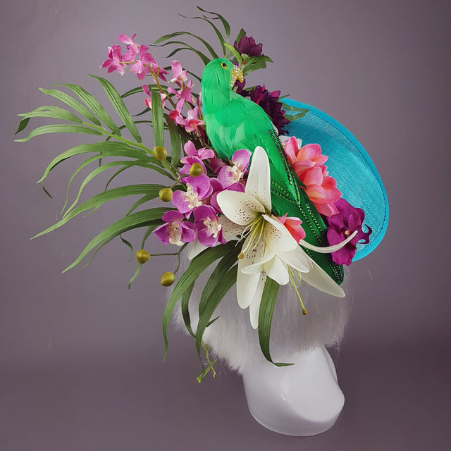 "Paradiso" Parrot Colourful Tropical Flower Hat