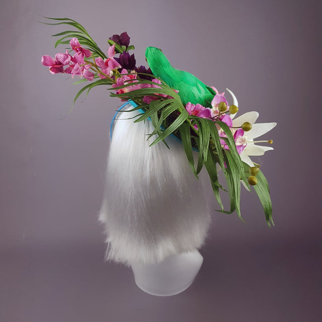 "Paradiso" Parrot Colourful Tropical Flower Hat