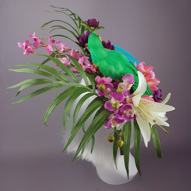 "Paradiso" Parrot Colourful Tropical Flower Hat