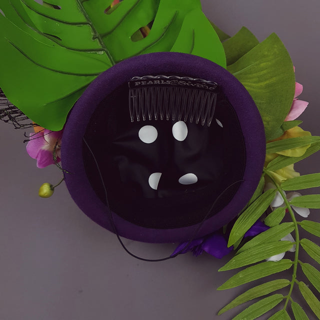 "Bali" Tiger Colourful Tropical Flower Fascinator Hat