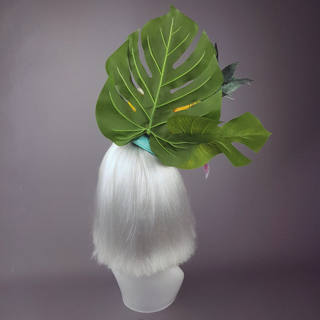 "Mangiare" Tropical Fruit & Flower Fascinator Hat