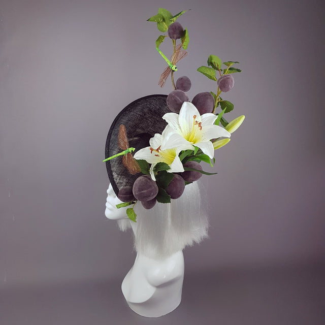 "Frutteto" Plum, Lily, Dragonfly Hat