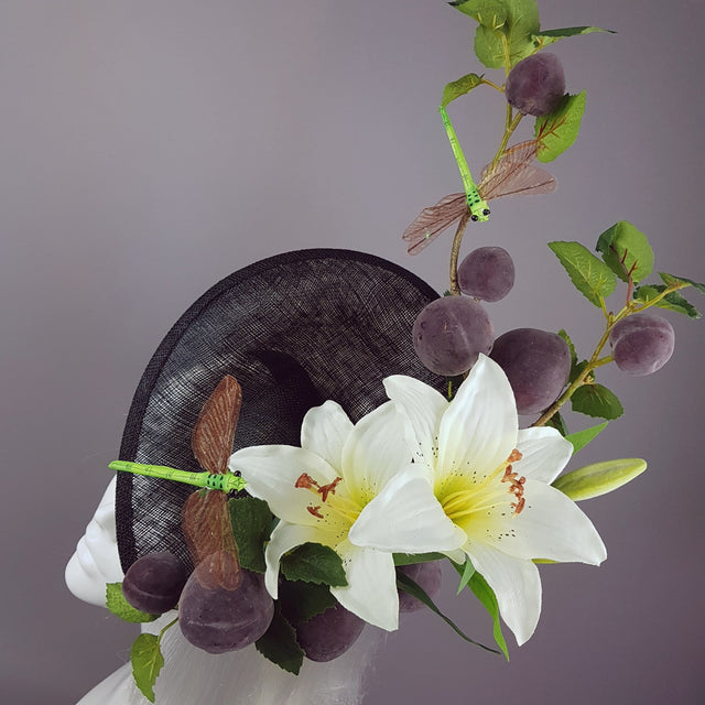 "Frutteto" Plum, Lily, Dragonfly Hat