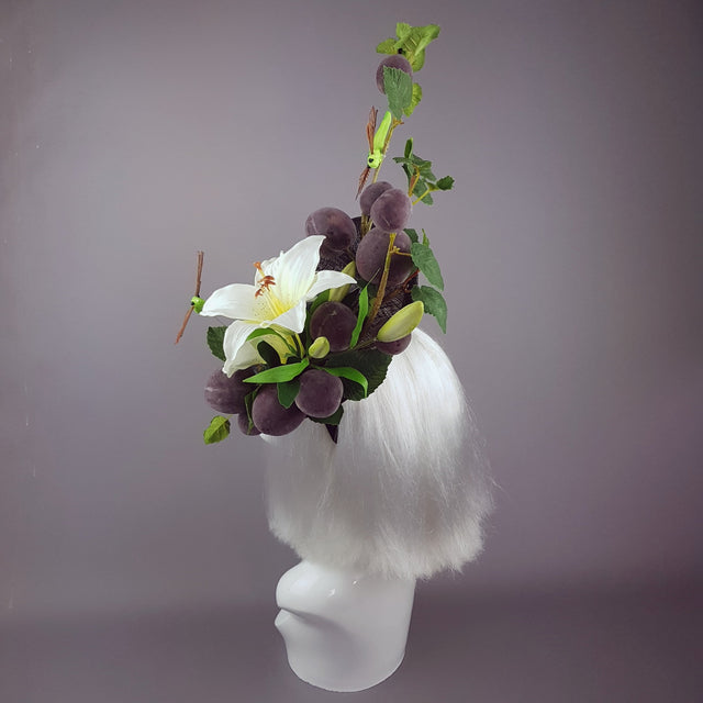 "Frutteto" Plum, Lily, Dragonfly Hat
