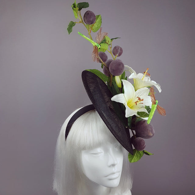 "Frutteto" Plum, Lily, Dragonfly Hat