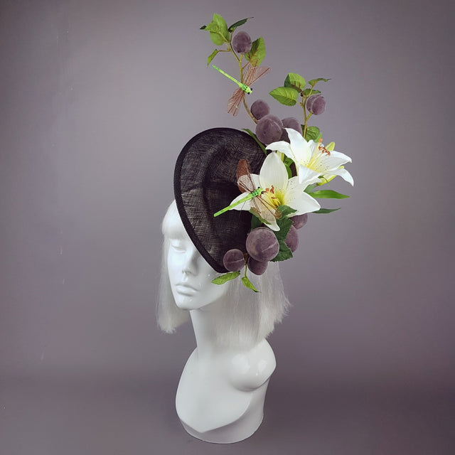 "Frutteto" Plum, Lily, Dragonfly Hat