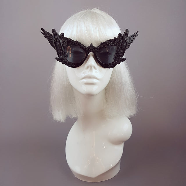"Tahira" Black Virgin Mary Filigree Sunglasses