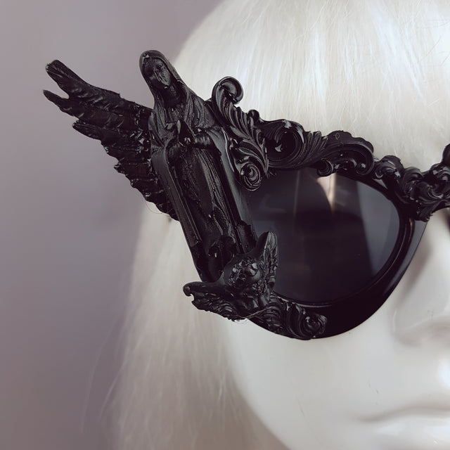 "Tahira" Black Virgin Mary Filigree Sunglasses