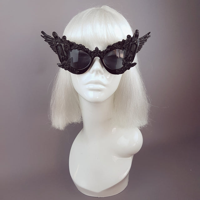 "Tahira" Black Virgin Mary Filigree Sunglasses