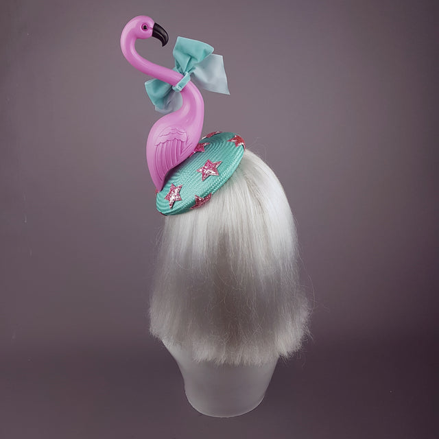 "Fifi la Floo" Pastel Pink & Blue Flamingo Fascinator Hat