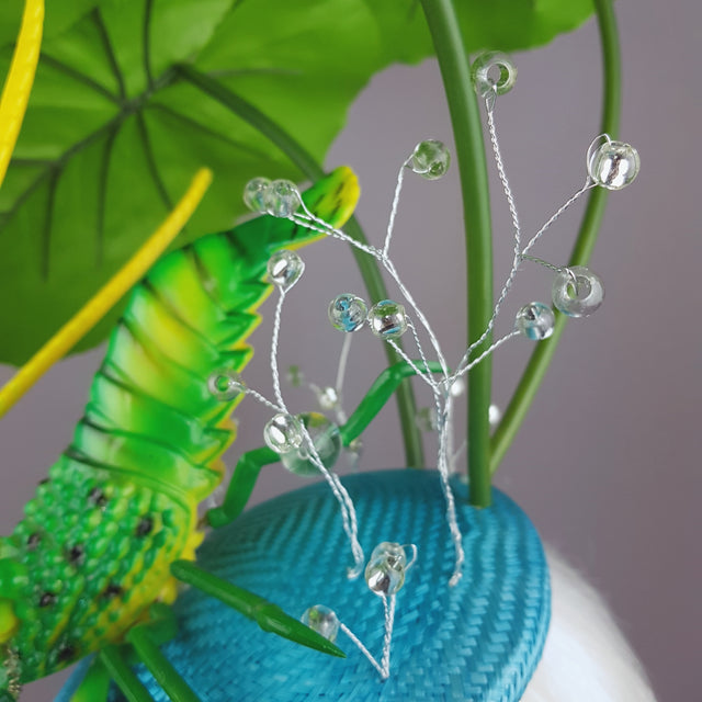 "Subacqueo" Lilypad, Bubbles & Lobster Fascinator Hat