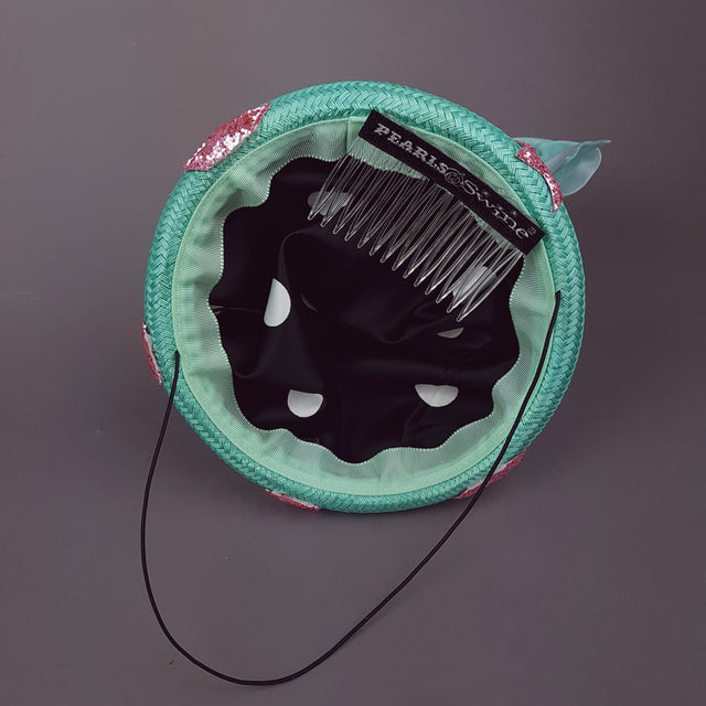 "Fifi la Floo" Pastel Pink & Blue Flamingo Fascinator Hat