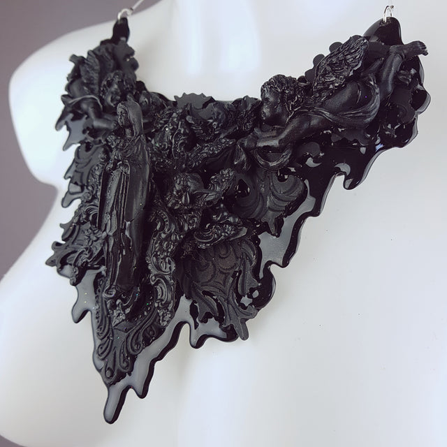 "Incubus" Ornate Black Filigree Neckpiece