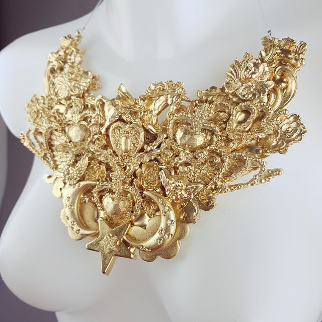 "Bael" Ornate Gold Filigree Neckpiece