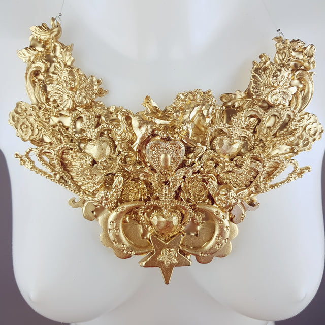 "Bael" Ornate Gold Filigree Neckpiece