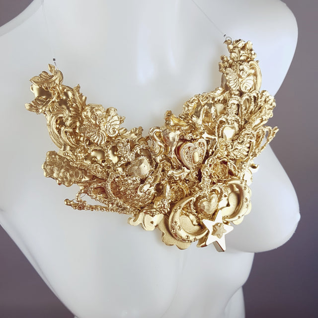 "Bael" Ornate Gold Filigree Neckpiece