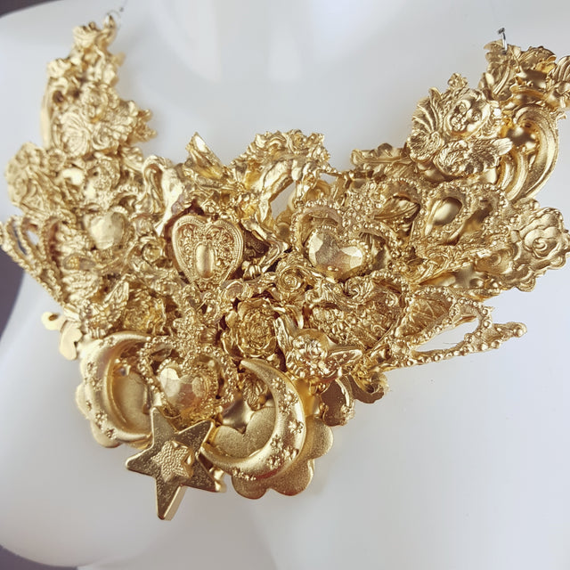 "Bael" Ornate Gold Filigree Neckpiece