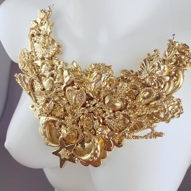 "Bael" Ornate Gold Filigree Neckpiece