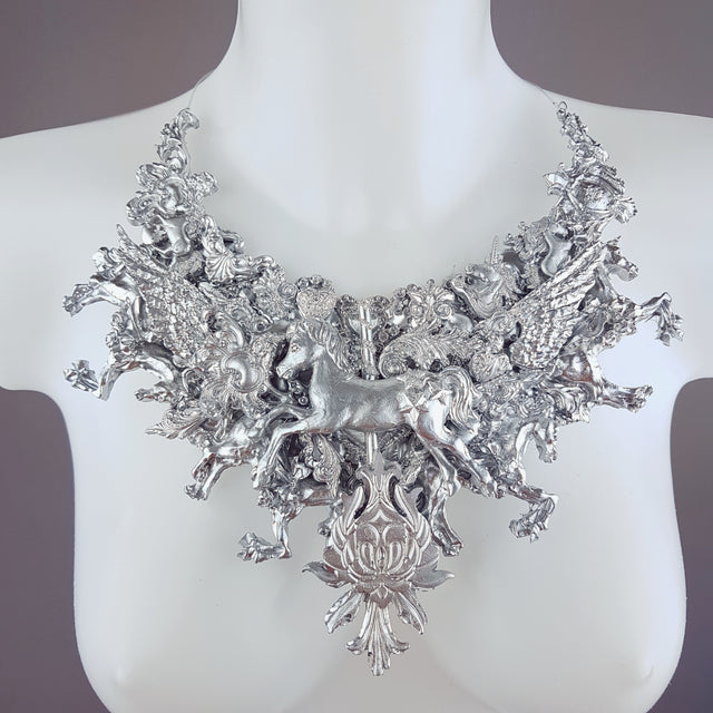 "Vanth" Ornate Silver Filigree Neckpiece