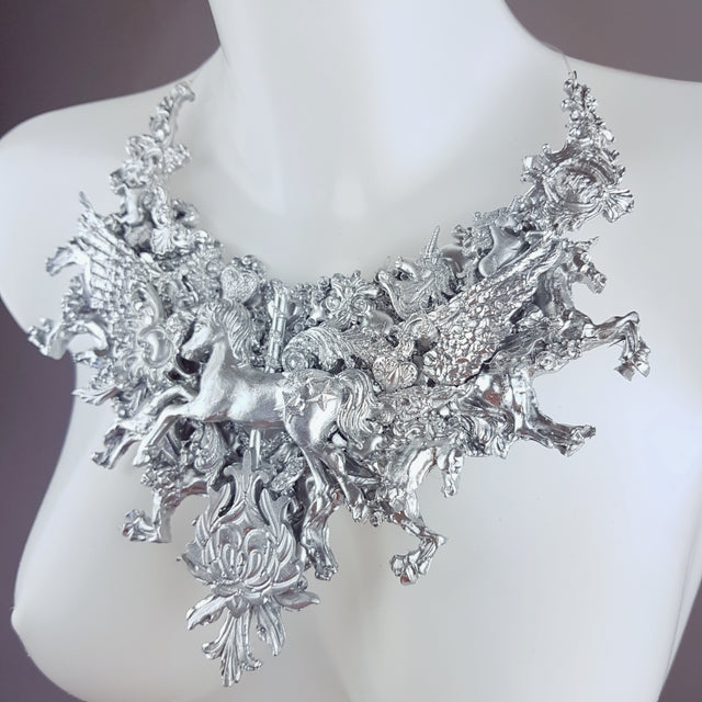 "Vanth" Ornate Silver Filigree Neckpiece