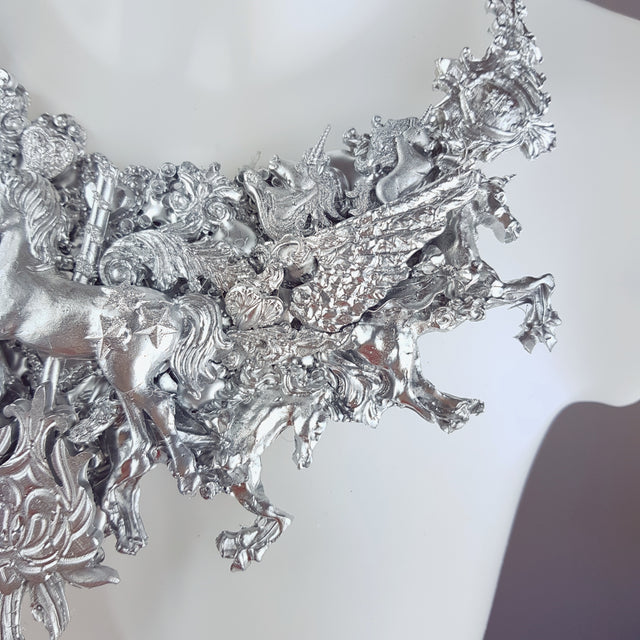 "Vanth" Ornate Silver Filigree Neckpiece