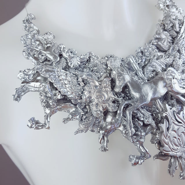 "Vanth" Ornate Silver Filigree Neckpiece