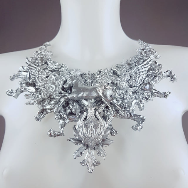 "Vanth" Ornate Silver Filigree Neckpiece