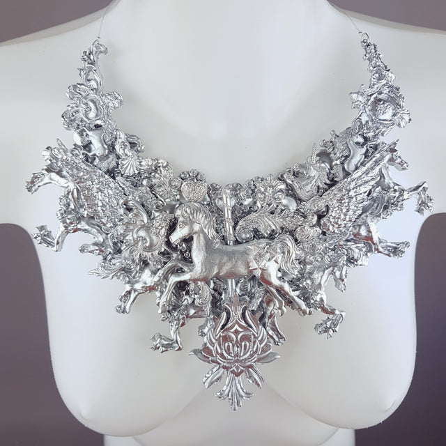 "Vanth" Ornate Silver Filigree Neckpiece