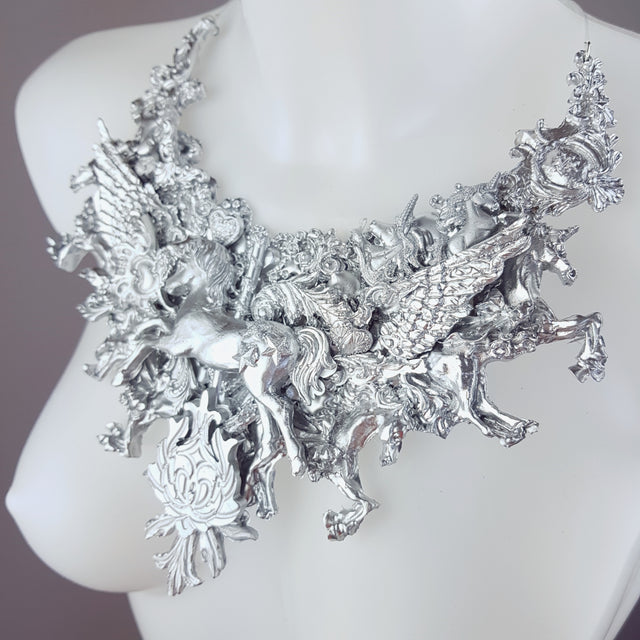 "Vanth" Ornate Silver Filigree Neckpiece