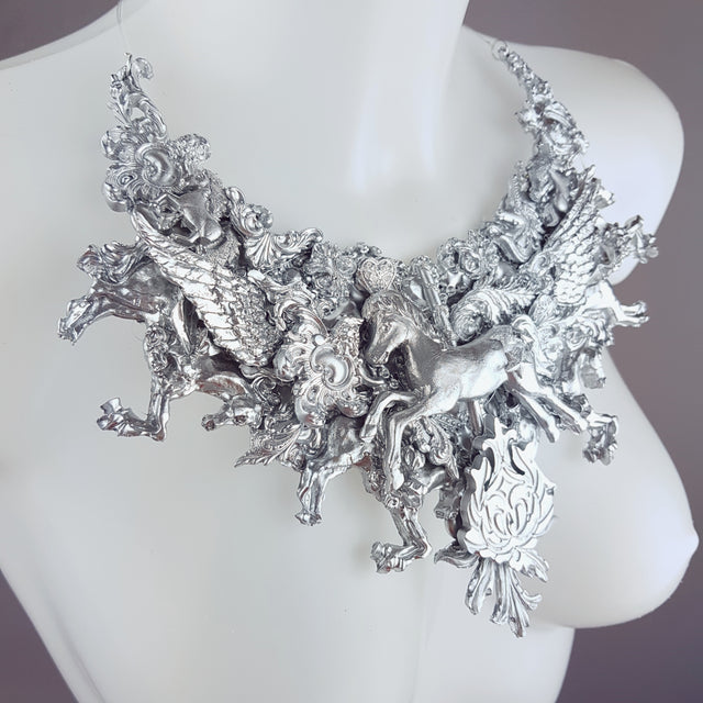 "Vanth" Ornate Silver Filigree Neckpiece